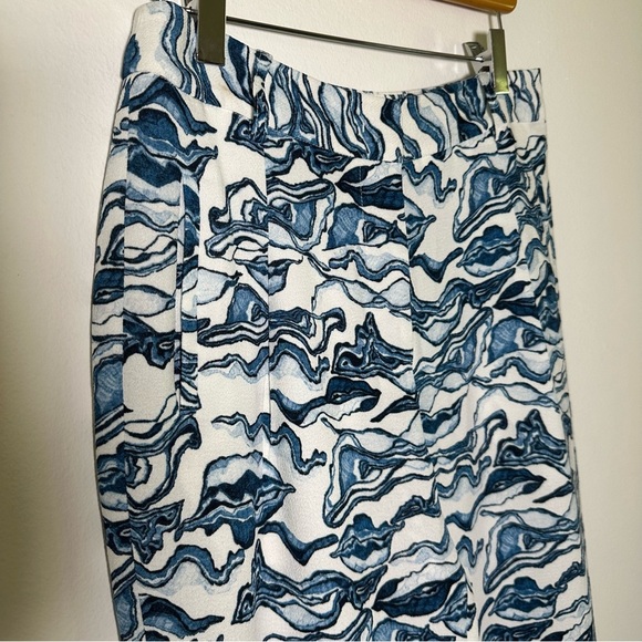 Essentiel Antwerp Kebarbra Relax Fit Blue & White Design Ankle Pants sz 36 EU - Picture 12 of 12